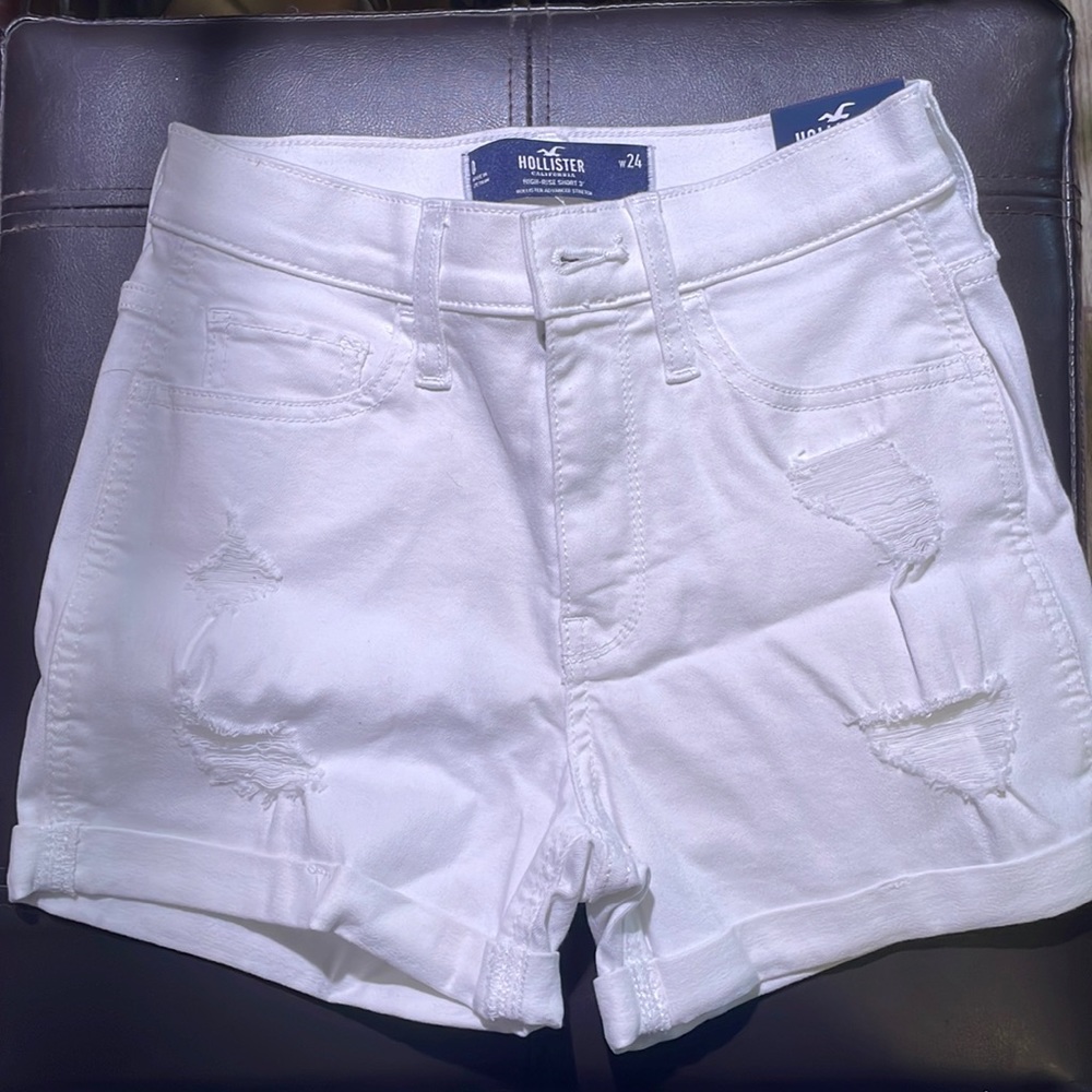 high rise jean short